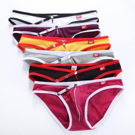 Slip Taille Basse Sexy Homme – Détails Boutons Métalliques Stylés