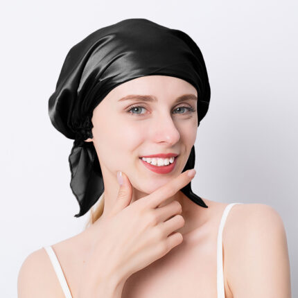 Casquette de Nuit en Soie de Mûrier Triangle pour Femmes – Bonnet Satiné Élégant